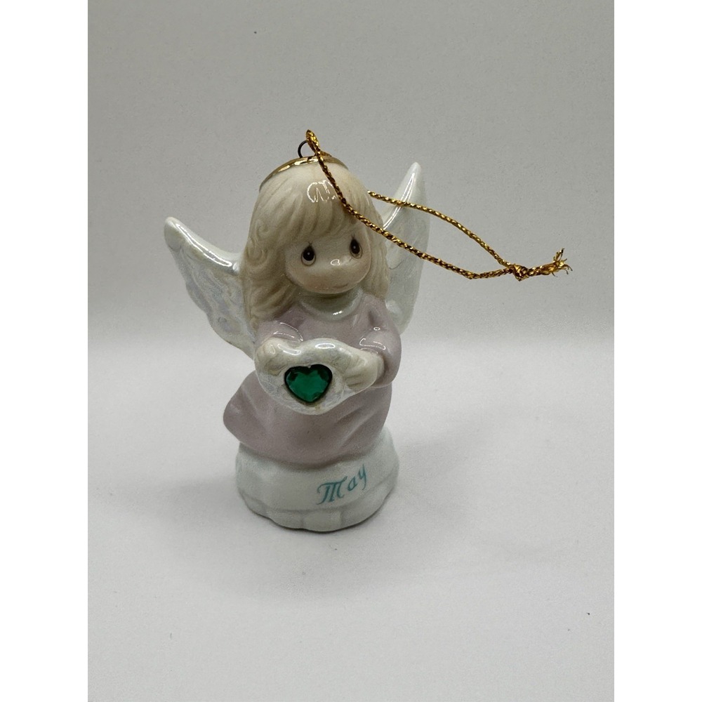Precious Moments May Birthstone Angel Porcelain Figurine Enesco 1997